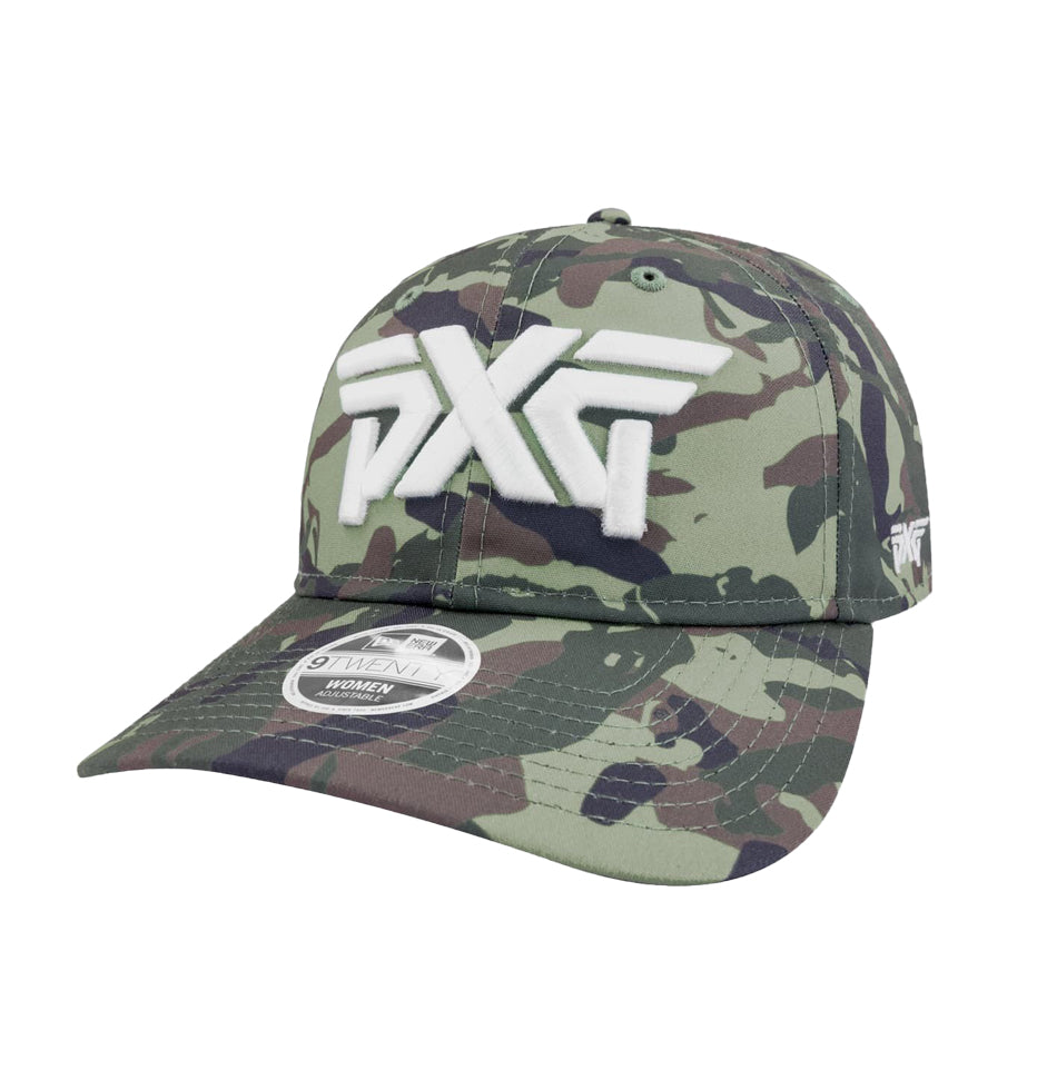 PXG Jungle Camo 920 Women's-Adjustable Velcro | Fairway Camo Green-White Logo H-920ADJ-W-FC-WHTLOGO