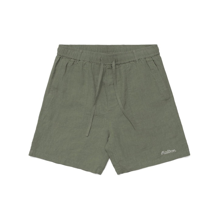 Malbon Cayman Linen Short | Olive M-8187