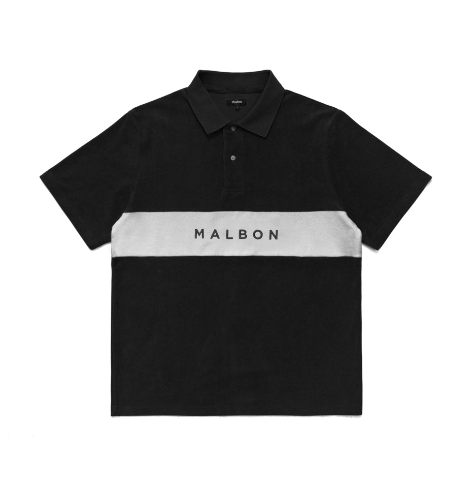 Malbon Clearwater Terry Polo | Black M-7947