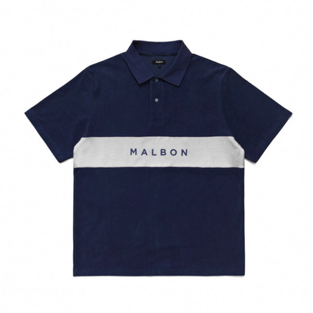 Malbon Clearwater Terry Polo | Navy M-7947