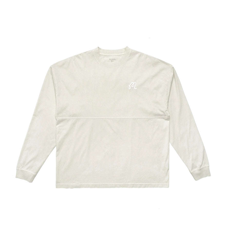 Malbon Souvenir Panelled LS tee | Ivory M-7999
