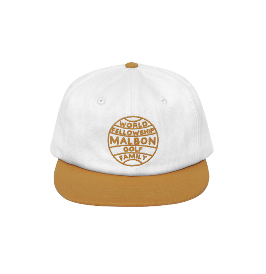Malbon World Fellowship Painter's Hat | White/Gold M-8223