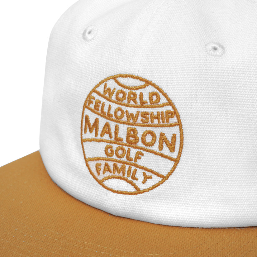 Malbon World Fellowship Painter's Hat | White/Gold M-8223