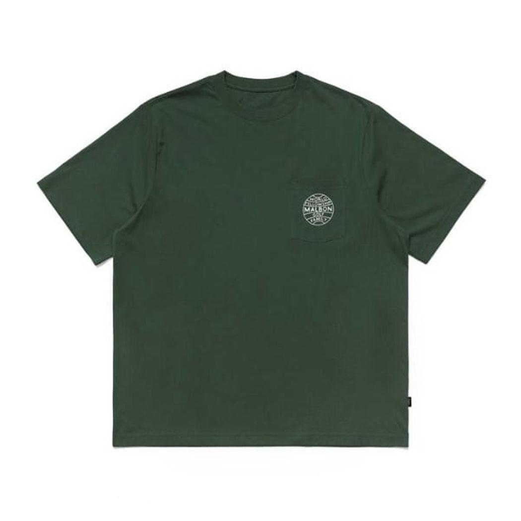 Malbon World Fellowship Pocket Tee | Dark Green M-7975