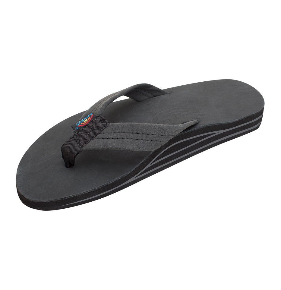 Rainbow Sandals Men's Double Layer Sandal - Black 302ALTS0PBLK