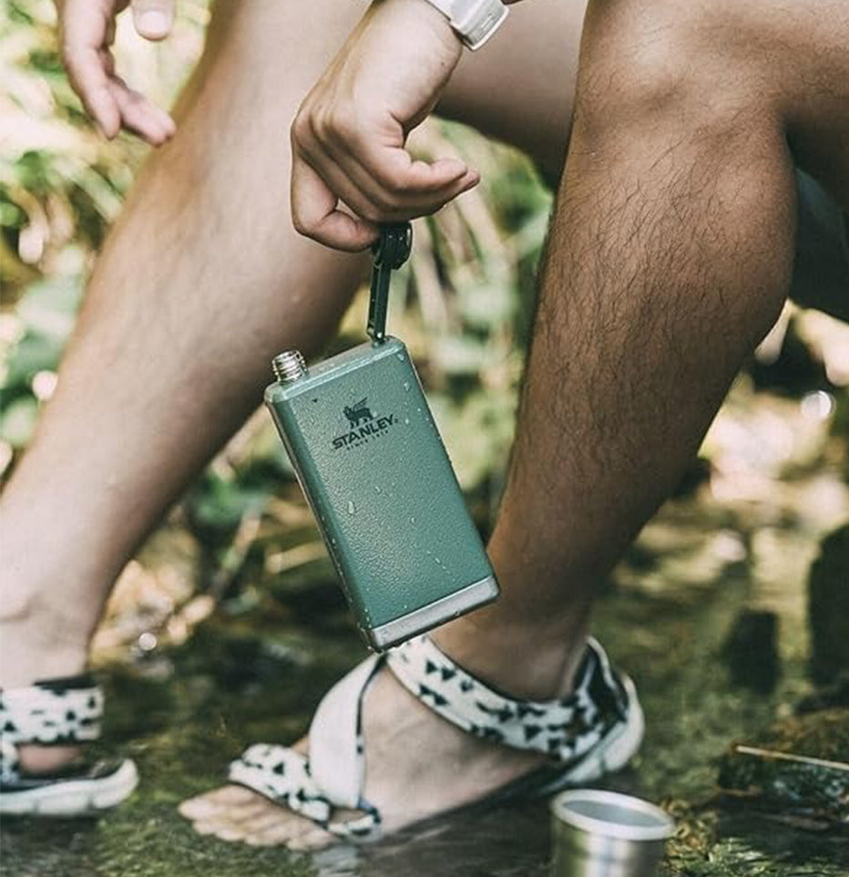 Stanley Adventure Pre-Party Flask | 8 OZ - Hammertone Green 10-01564-071