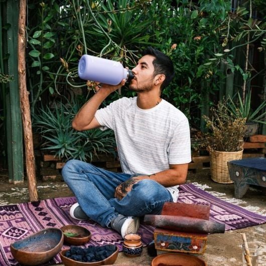 Hydroflask wide Flex Cap 64oz - Agave W64BTS374 tumblerEdge on Street