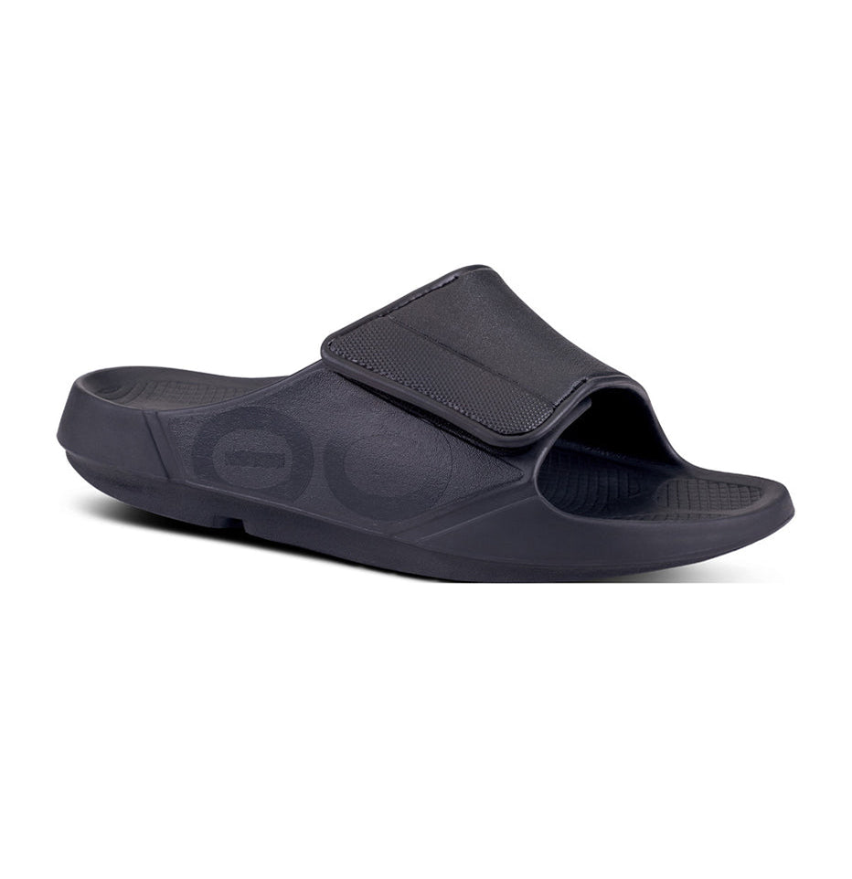 Oofos Ooahh Sport Flex Sandal - Matte Black 1550MATBLK