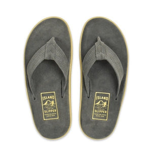 Island Slipper Men Suede Slipper - Charcoal PT203SL slipper9Edge on Street