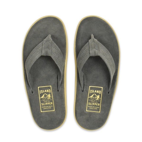 Island Slipper Men Suede Slipper - Charcoal PT203SL slipper9Edge on Street